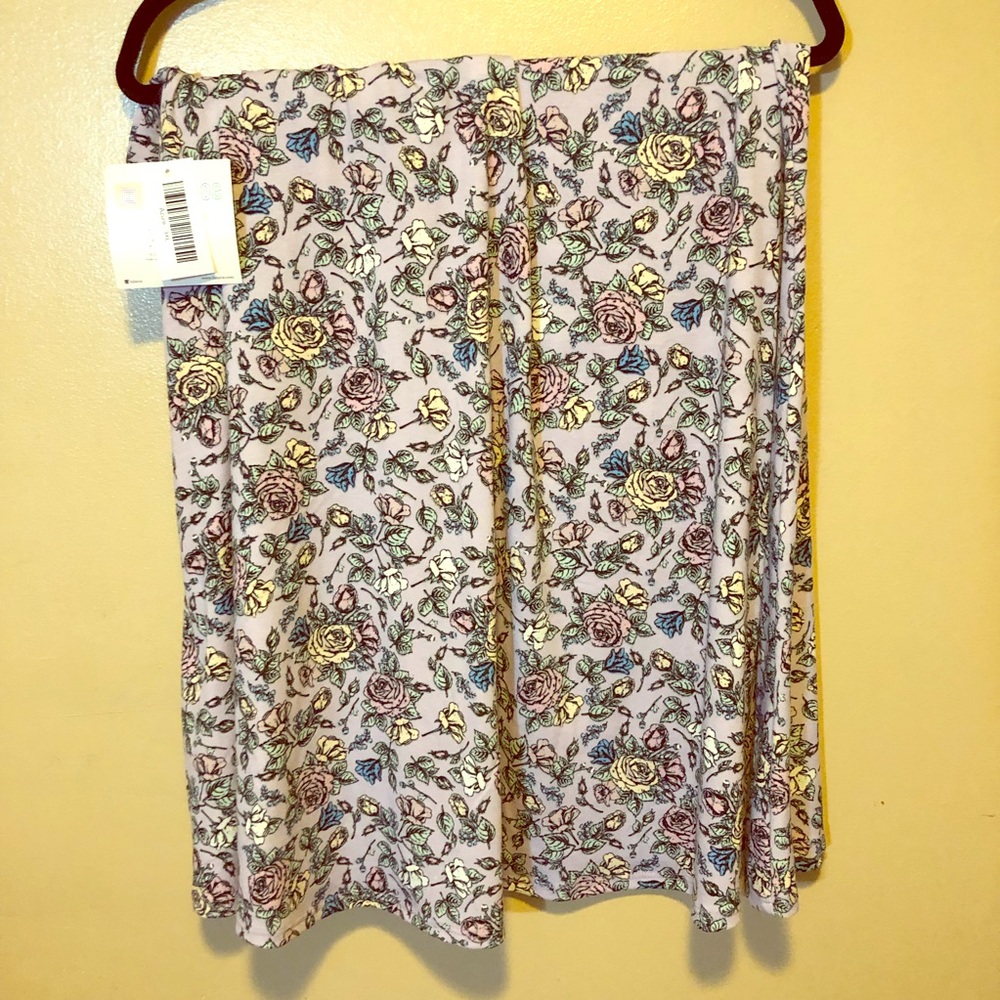 LuLaRoe A-line Azure Skirt 3XL BNWT -pastel floral